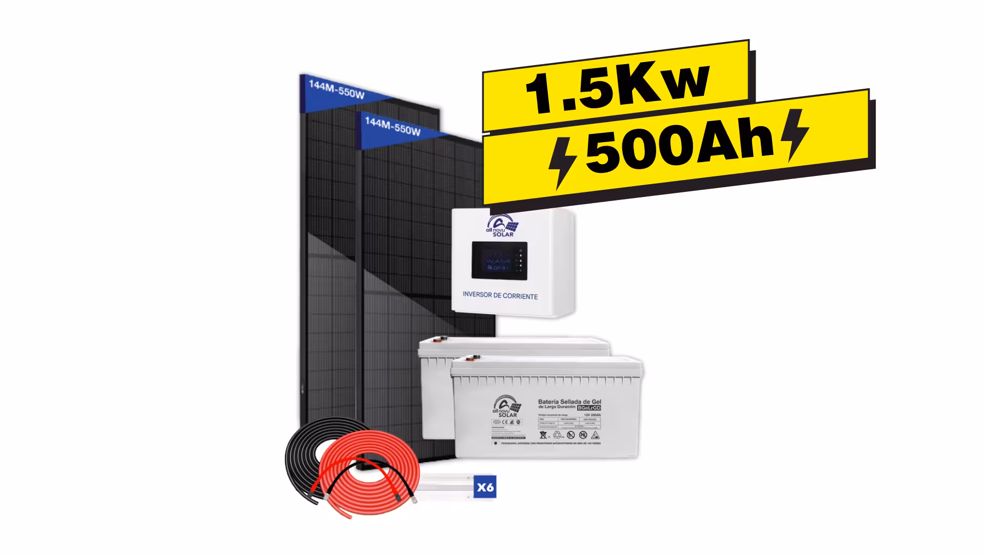 Kit Solar All Novu 1.5 Kw 500Ah